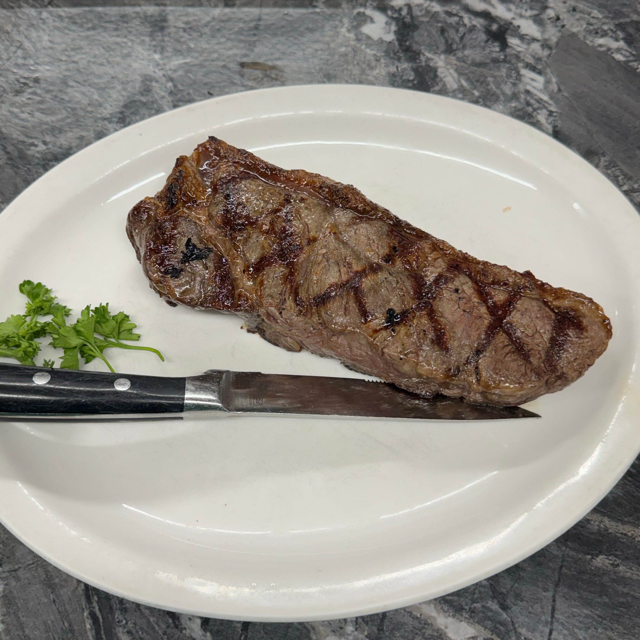 New York Sirloin Strip.