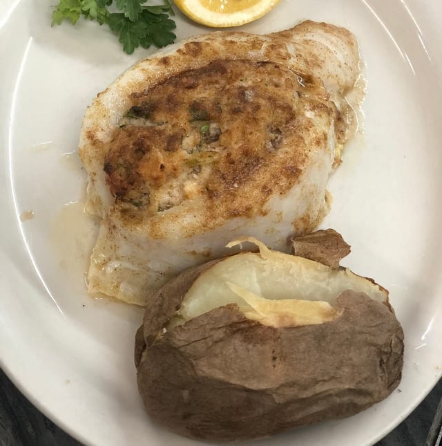 Stuffed Flounder.