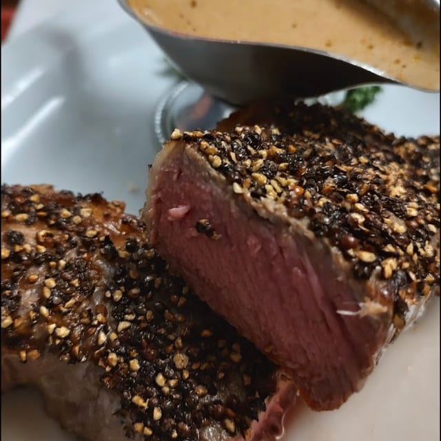 Steak Au Poivre.