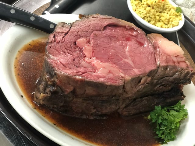 Prime Rib of Beef Au Jus.